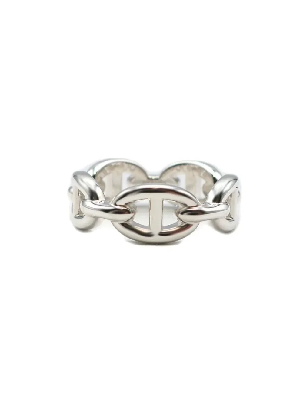 Hermes Chaine D'ancre Enchainee Ring PM Small Silver